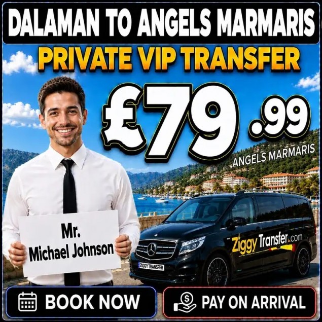 Dalaman to Angels Marmaris private airport transfer